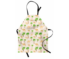 Repeating Camels and Palms Apron