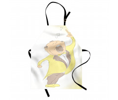 Singing Man Pastel Sketch Apron