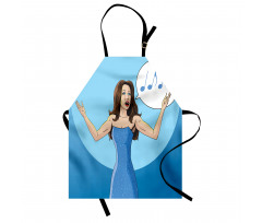 Comic Book Art Singing Woman Apron