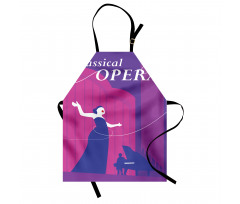 Singing Woman and Pianist Apron