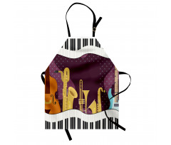 Cartoon Musical Instruments Apron