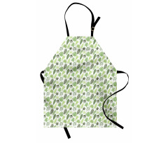 Hand Drawn Leaves Art Apron