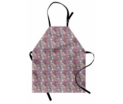 Pastel Tropical Leaves Apron