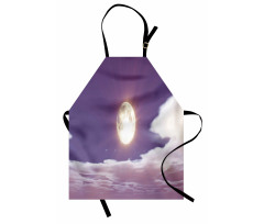 Dramatic Moon and Clouds Apron