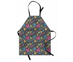 Butterflies on Zebra Apron