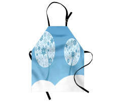 Round Snowflake Trees Apron