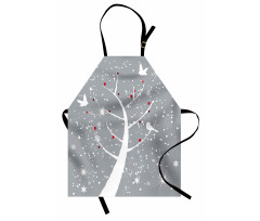 Red Berries and Birds Apron