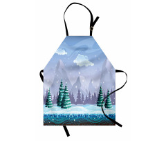 Mountains Hills Trees Apron