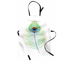 Single Retro Plume Peacock Apron