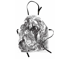 Old Engraving Baby Apron