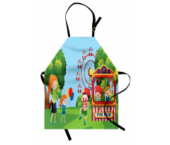 Cheerful Children at Fun Fair Apron