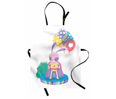 Rabbit in Hero Costume Apron