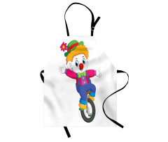 Circus Humorous Boy on Wheel Apron