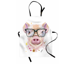 Pig Portrait with Spots Apron