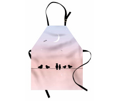 Pastel Tone Sky Moon Apron