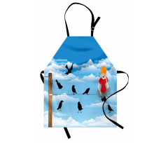 Boy and Avian Sky Apron