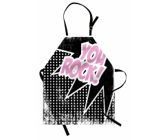 Halftone Style Text Bubble Apron