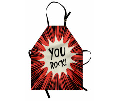 Comic Text Bubble Graphic Apron