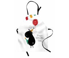 Rock and Roll Moose Apron