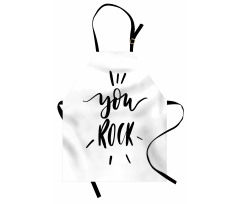 Monochrome Lettering Art Apron