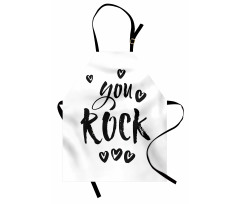 Charcoal Heart Ornaments Apron