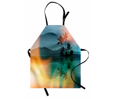 Sea and Palm Trees Art Apron