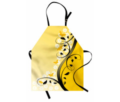 Butterfly Grape Leaves Art Apron