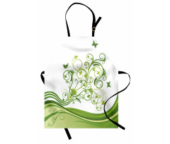 Colorful Botanical Leaves Apron