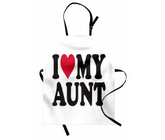 I Love My Aunt Bold Text Font Apron