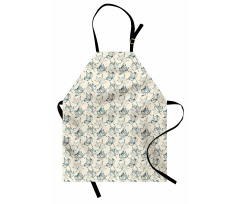 Hand Drawn Botany Motifs Apron