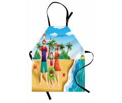 Happy Family on the Beach Apron