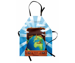 Globe in a Vacation Suitcase Apron