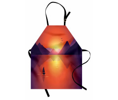 Lonely Sailboat at Sunset Apron