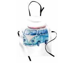 Watercolor Happy Surf Van Apron