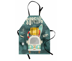 Surfing Text and Van Apron