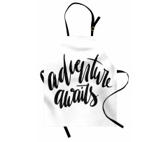 Monochrome Cursive Apron