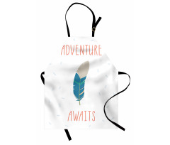 Feather and Text Apron