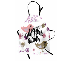 Sketch Floral Text Apron