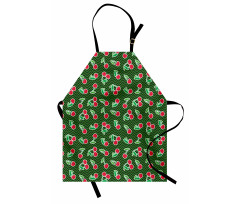 Fresh Fruits on Zigzag Art Apron