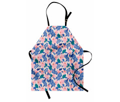 Soft Exotic Flower Leaves Apron