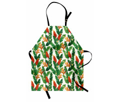 Vibrant Banana Leaves Art Apron