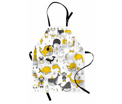 Childish Funny Animals Apron