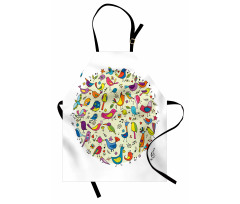 Vivid Little Birds Apron