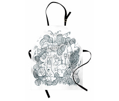 Monochrome Art Easter Apron