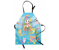 Funky Underwater Characters Apron