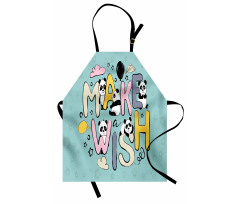 Whimsical Calligraphic Design Apron