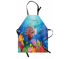 Colorful Marine Scenery Apron