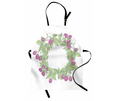 Raspberry Wreath Apron