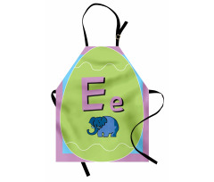 Animal and Letter E in Egg Apron