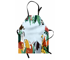 Wild Fauna and Exotic Leaves Apron